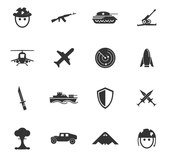 Icono de símbolos de guerra conjunto — Vector de stock