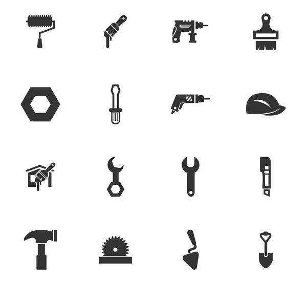 Werk tools pictogrammenset — Stockvector