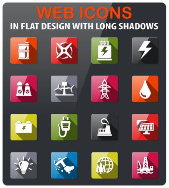 Alternatif enerji simgesi seti