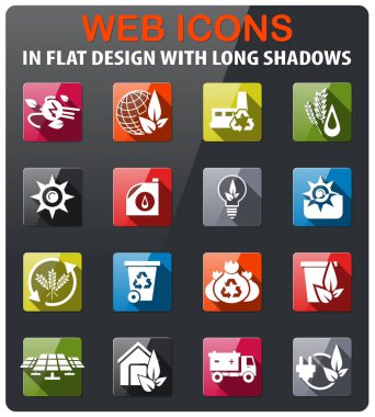 Alternatif enerji simgesi seti