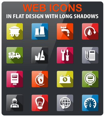 Alternatif enerji simgesi seti