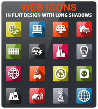 Alternatif enerji simgesi seti