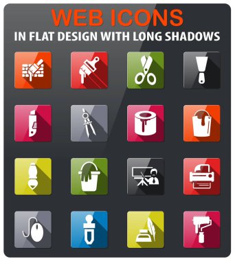 sanat araçları simge seti