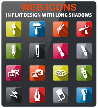 sanat araçları simge seti