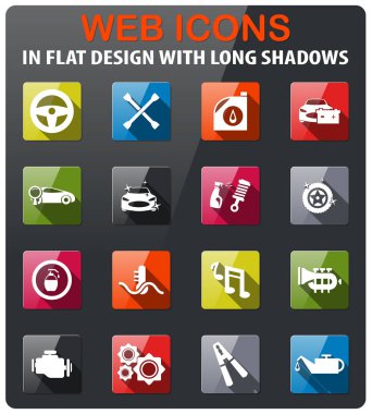 Araba Dükkanı Icon set