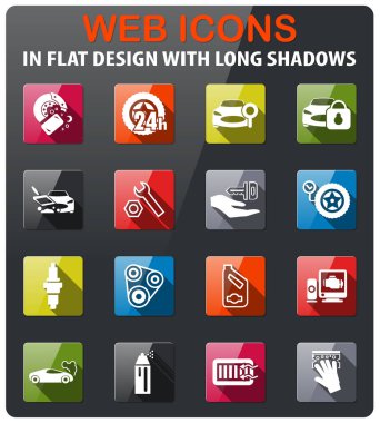 Araba Dükkanı Icon set