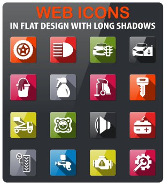 Araba Dükkanı Icon set