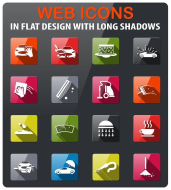 Araba yıkama Icon set