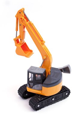Yükseltilmiş kepçe ile oyuncak Paletli ekskavatör