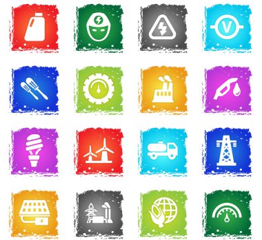 Alternatif enerji simgesi seti