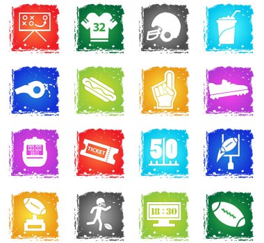Amerikan futbolu Icon set
