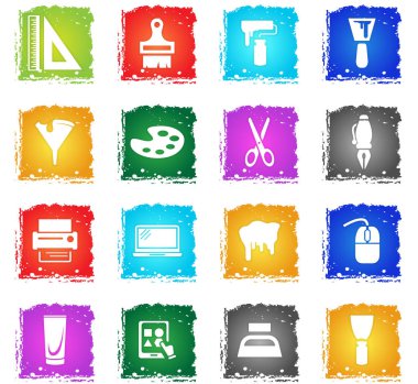 sanat araçları simge seti