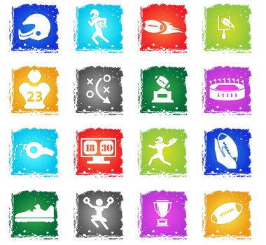 Amerikan futbolu Icon set