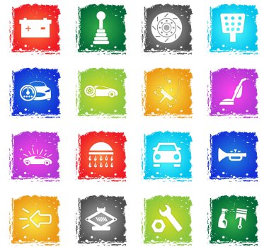 Araba Dükkanı Icon set