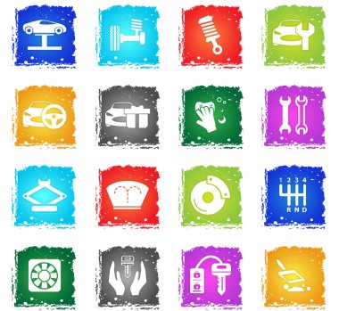 Araba Dükkanı Icon set