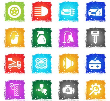 Araba Dükkanı Icon set