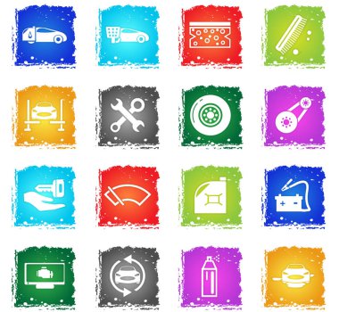 Araba Dükkanı Icon set