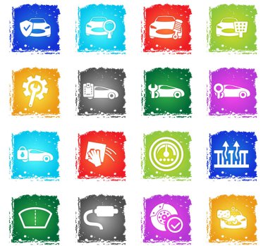 Araba Dükkanı Icon set