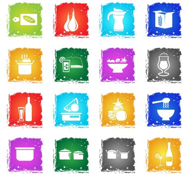 yemek ve mutfak simgesi seti