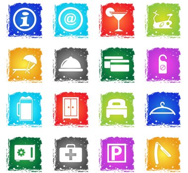 otel hizmetleri Icon set
