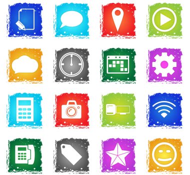 Sosyal ortam simgesi seti