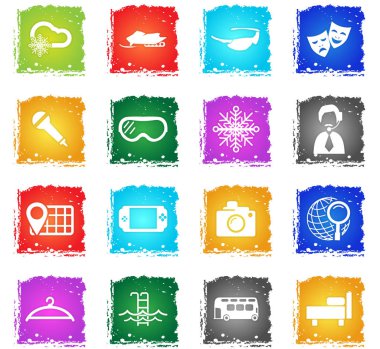 seyahat simgesi seti