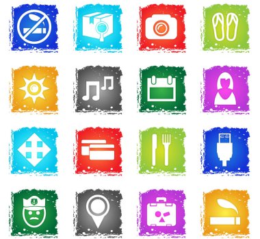 seyahat simgesi seti