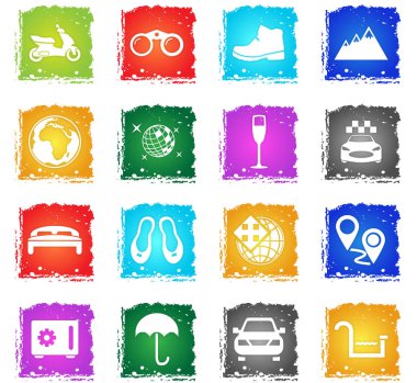 seyahat simgesi seti