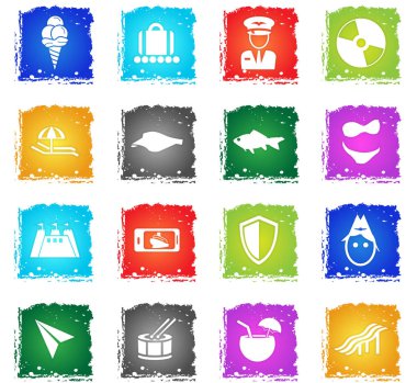 seyahat simgesi seti