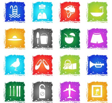 seyahat simgesi seti