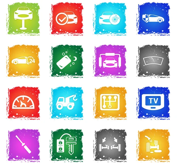 Auto winkel pictogramserie — Stockvector