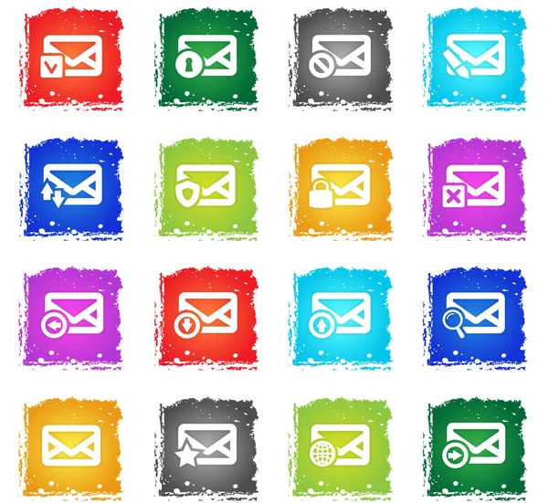 Набір іконок пошти та конвертів — стоковий вектор