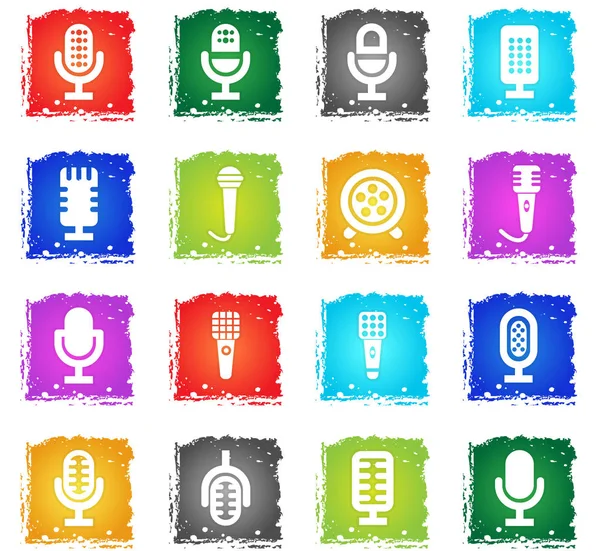 Microphone icon set — Stock Vector