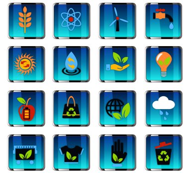 Alternatif enerji simgesi seti