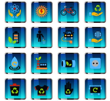 Alternatif enerji simgesi seti