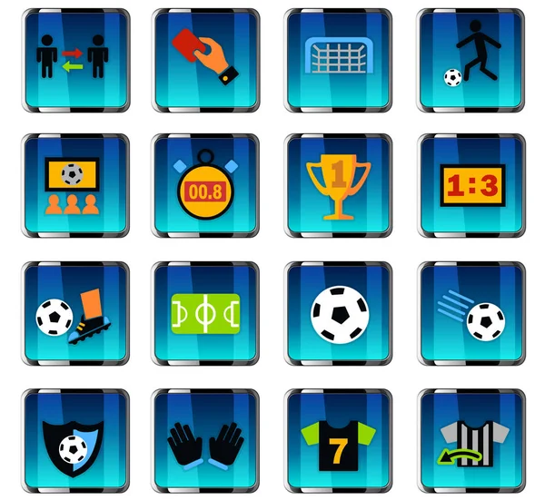 Football icon set — Stock Vector