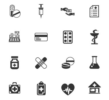 ilaç deposu Icon set