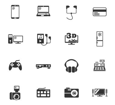 Elektronik süpermarket Icon set