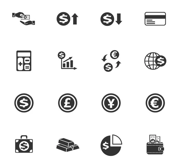 Conjunto de iconos de cambio de divisas — Archivo Imágenes Vectoriales