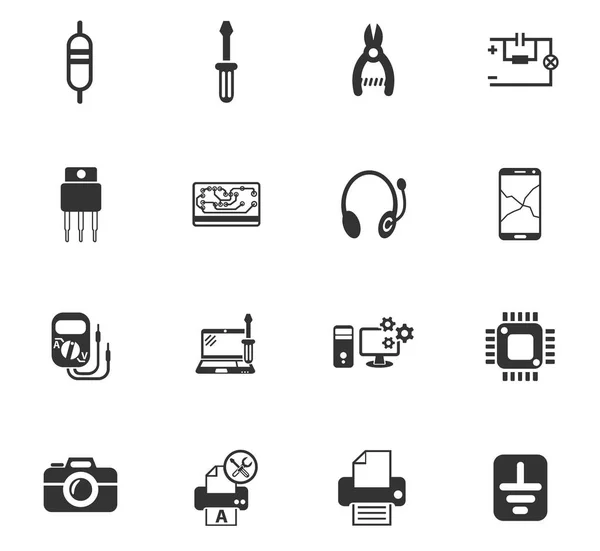 Set di icone di riparazione elettronica — Vettoriale Stock