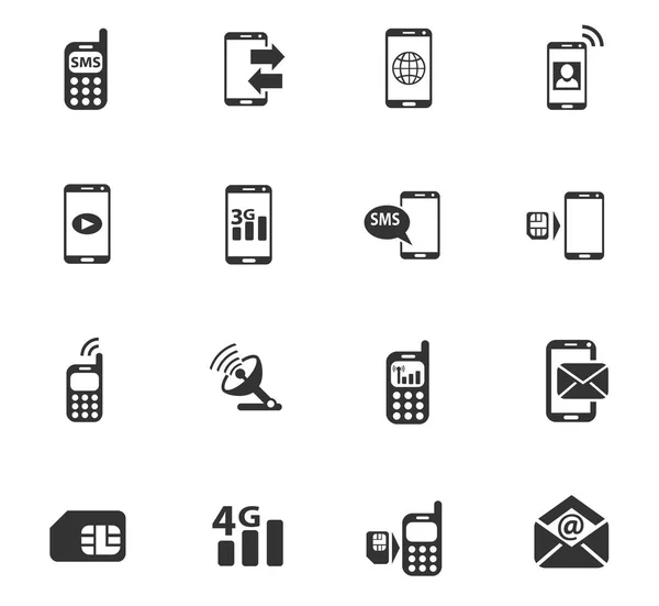 Mobil bağlantı Icon set — Stok Vektör