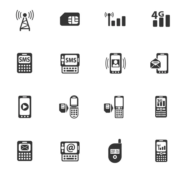 Mobil bağlantı Icon set — Stok Vektör