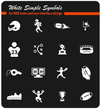 Amerikan futbolu Icon set