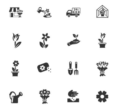 çiçek simgesi seti