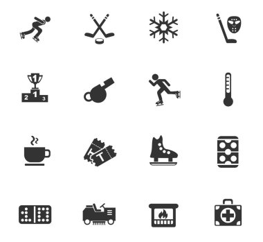 buz pateni pisti Icon set