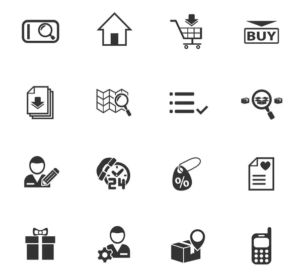 E-コマース インターフェイスのアイコンを設定 — ストックベクタ