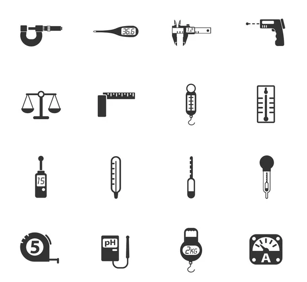 Herramientas de medición icono conjunto — Vector de stock