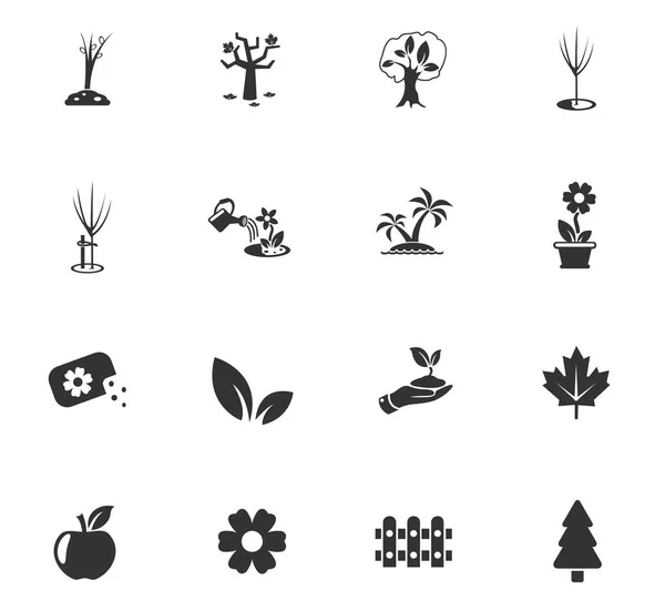 Plants tools icon set — Stock Vector