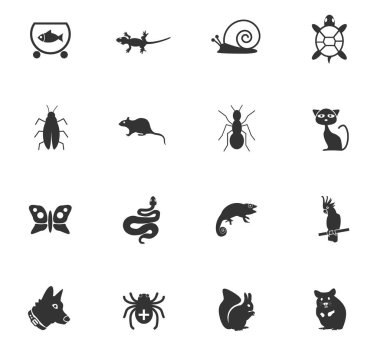 evcil hayvan simgesi seti