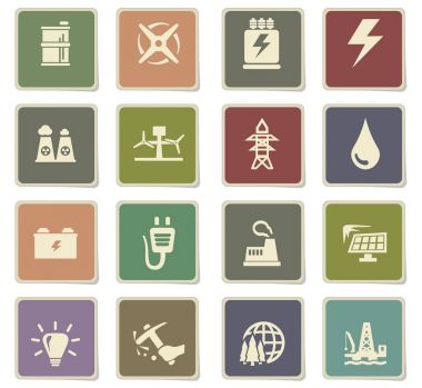 Alternatif enerji simgesi seti